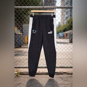 PUMA men’s BMW Black sweatpants jogger style medium EUC